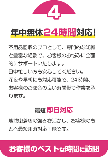 年中無休24時間対応